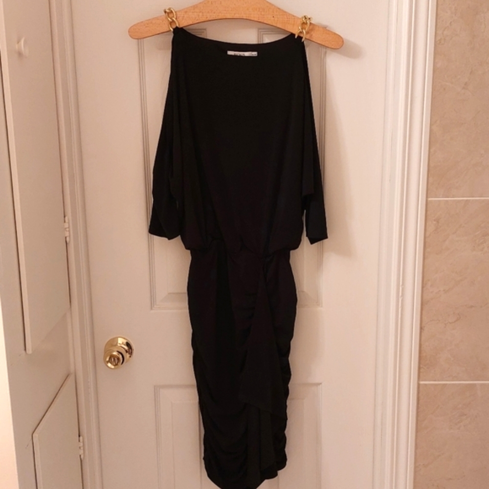 NWOT Ricki's Cold Shoulder Ruffle Front Dress